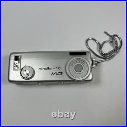Minolta-16 MG Subminiature Film Camera With Leather Holder Case VINTAGE Clean