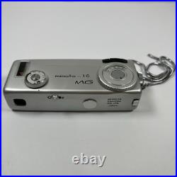 Minolta-16 MG Subminiature Film Camera With Leather Holder Case VINTAGE Clean