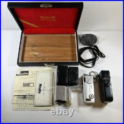Minolta-16 MG Subminiature Film Camera With Leather Holder Case VINTAGE Clean