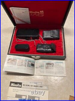 Minolta 16 MG Subminiature Spy Film Camera Complete E. C. VINTAGE