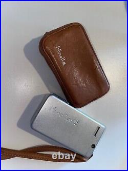 Minolta 16 Sub miniature Vintage Camera with leather case. ROKKOR f 3.5 25mm