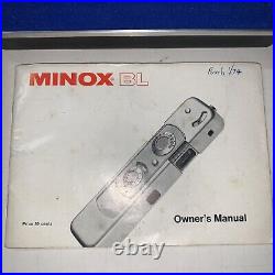 Minox BL Subminiature Spy Camera Chrome serial # 1202807. 8 x 11mm, Vintage EUC