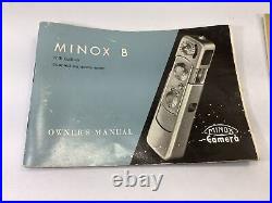 Minox B BLACK Film Spy Camera Meter Very Rare Vintage V14 with Case & Manual Mini