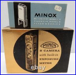 Minox B Vintage Spy Camera with Flash Unit And Original Boxes Minox B Vintage Spy Camera with Flash Unit And Original Boxes