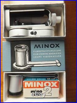 Minox B Vintage Subminiature Camera With 15mm 3.5 Lens & 5 Ea Attachment / Works