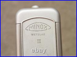 Minox III s Wetzlar Vintage Camera with Meter & Green Cases Estate Item