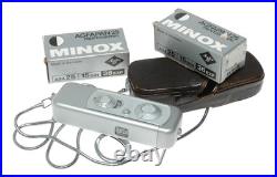 Minox III sub miniature spy film camera in case with chain x2 Agfapan Minox III sub miniature spy film camera in case with chain x2 Agfapan