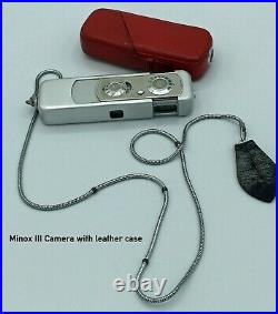 Minox IIIs Vintage 1955 Subminiature Spy Film Camera with lots of Extras
