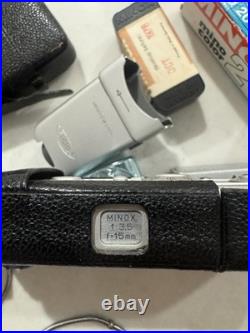 Minox Model C, Compact Subminiature Film Spy Camera, 13.5 / 15mm + Accessories