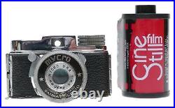Mycro IIIa Subminiature Film Camera Chrome Black Ona 14.5 F=20mm