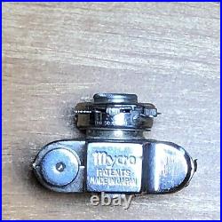 Mycro Sanwa Co. Miniature Spy Camera & Leather Travel Case Japan Vtg. Untested