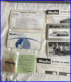 NEW IN BOX vintage MINOLTA 16 MG KIT 16mm Subminiature Camera SUPERB COND NEW IN BOX vintage MINOLTA 16 MG KIT 16mm Subminiature Camera SUPERB COND