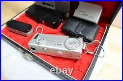 Nice Vintage Clean Minolta-16 MG Subminiature Film Camera With Flash & Case Japan