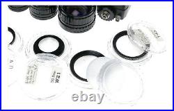 Pentax Auto 110 Film Camera Lenses 2.8/50 28mm 14mm Filters Flash Case