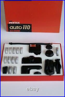 Pentax Auto 110 SLR large outfit in original Box, VGC tested and working