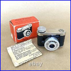 Petie Vintage Subminiature Spy Film Camera HIT TYPE With Original Box & Manual