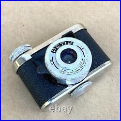 Petie Vintage Subminiature Spy Film Camera HIT TYPE With Original Box & Manual