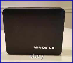 RARE BLACK MINOX LX CAMERA BOXED With ALL ACCESSORIES MINT & WORKING