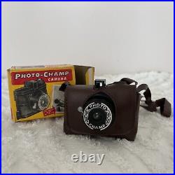 RARE VINTAGE PHOTO-CHAMP CAMERA With Original Box Protective Case & User Manual RK
