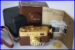 Ricoh Golden Vintage Subminiature Camera from Japan with Case