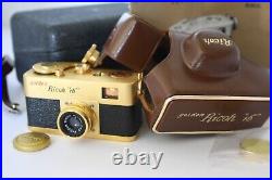 Ricoh Golden Vintage Subminiature Camera from Japan with Case