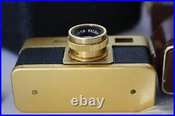 Ricoh Golden Vintage Subminiature Camera from Japan with Case