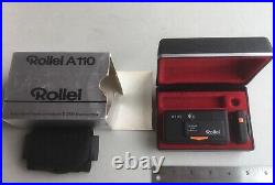 Rollei A110 A 110 Subminiature 23mm F2.8 Film Camera Flash Case Box #3292142