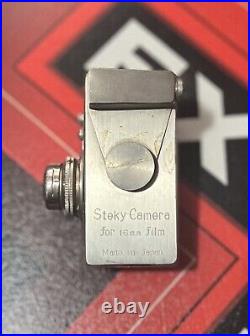 STECKY Mini Spy Camera 16MM. Leather Case. Vintage 1940's 1950's