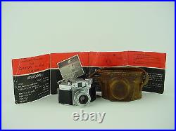 Snappy 14x14 Vintage Subminiature Spy Camera with Leather case & Manual Rare