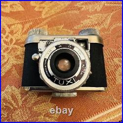 Tuxi Kunik 1950s Subminiature Camera Made in Germany with Case Vintage Discon