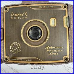 Univex MiniCam Model AF-5 Achromar Mini Metal Camera Vintage Camera Enthusiast