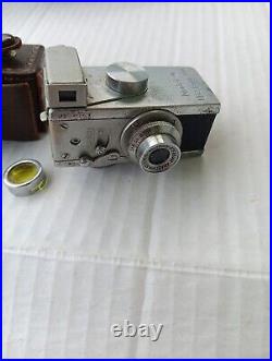 VINTAGE 1948 Steky Model III Subminiature C. 25/3.5 Stekinar Lens, Leather Case