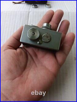 VINTAGE 1948 Steky Model III Subminiature C. 25/3.5 Stekinar Lens, Leather Case