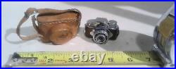 VINTAGE 1950'S C. M. C Mini Subminiature Brown Camera With Leather Case FREE SHIP