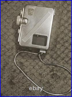 VINTAGE 1956 SUBMINIATURE BOLSEY 8 SINGLE 8MM MOVIE CAMERA & CASE & Strap works