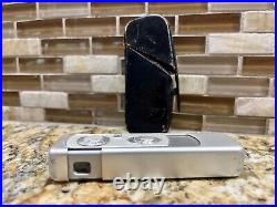 VINTAGE 60's MINOX III SUBMINIATURE SPY POCKET CAMERA + LEATHER CASE SOLD AS IS
