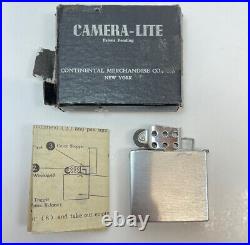 VINTAGE CAMERA-LITE LIGHTER / SPY CAMERA IN BOX With INSTRUCTIONS