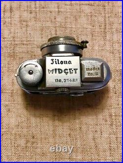 VINTAGE JILONA MIDGET MODEL 2 mini Camera No 27488 WITH LEATHER CASE