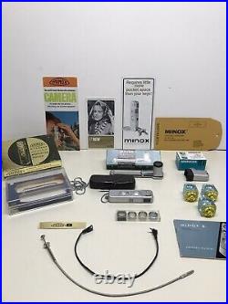 VINTAGE LOT MINOX B SPY CAMERA Cube Flasher, Transparency Viewer-Cutter & More