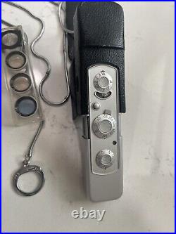 VINTAGE MINOX C SUBMINATURE SPY CAMERA with LEATHER CASE and extra Lenses