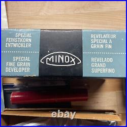 VINTAGE MINOX DAYLIGHT DEVELOPING TANK, THERMOMETER, INSTRUCTIONS, And Extras