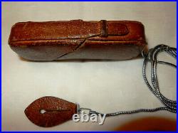 VINTAGE MINOX WETZLAR Germany SUBMINIATURE SPY CAMERA with Leather Case & Chain