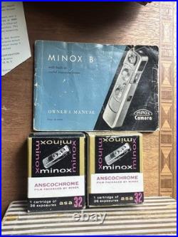 VTG 2 MINOX Subminiature Spy CAMERAS WETZLAR Germany PLUS 2 ROLLS OF FILM