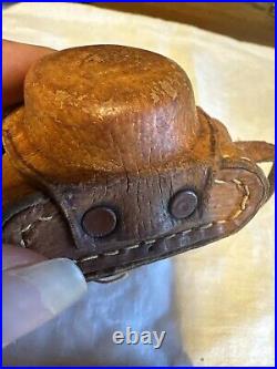 VTG Crown Hit Type Mini Spy Camera Silver Tone With Leather Case Made In Japan