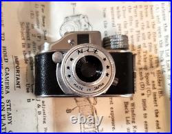 VTG Hit Mini Camera withYellow Leather Case, Box & Instructions Made in Japan