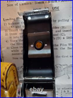 VTG Hit Mini Camera withYellow Leather Case, Box & Instructions Made in Japan