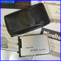 VTG Minolta 16 MG Kit 16mm Spy Miniature Camera w Cases & Flash #236674 + Exras