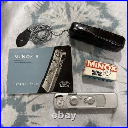 VTG Minox B German Subminiature Spy Camera, Chain, Case, 2 Film & Manual UNTESTED