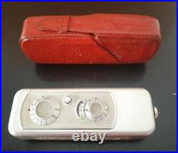 VTG Minox Wetzler Subminiature Spy Camera 15mm 13.5 Germany with Rare Red Case