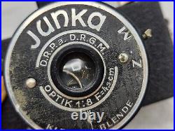 Vintage 1937 Junka Kleine Blende D. R. P. A. D. R. G. M. Subminiature Camera 4.5cm F8